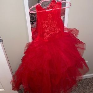 Red Tulle Party Dress